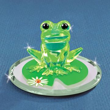 Glass Baron Lily Pad Hopper Frog Figurine