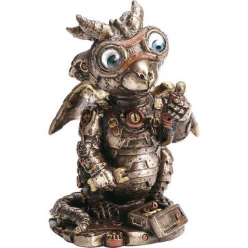 Veronese Design Steampunk Tinker Dragon with Goggles
