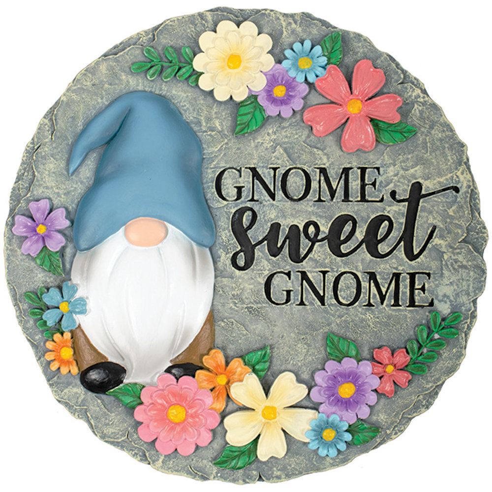 Carson Home Accents Gnome Sweet Gnome Garden Stone