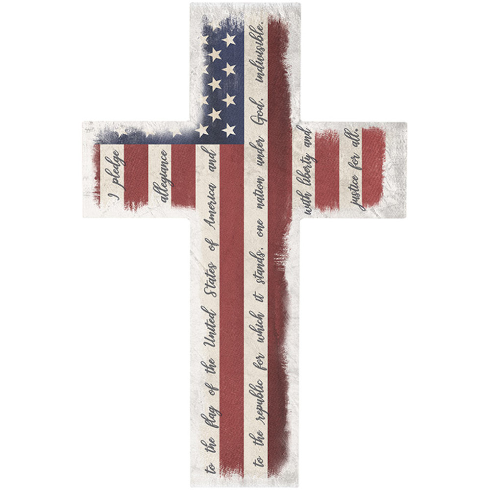 Carson Home Accents Pledge Of Allegiance Wall Cross