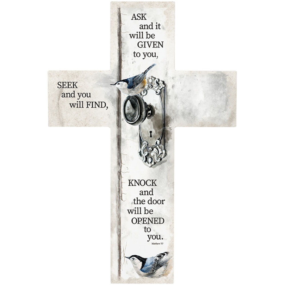 Carson Home Accents Ask, Seek, Knock Wall Cross