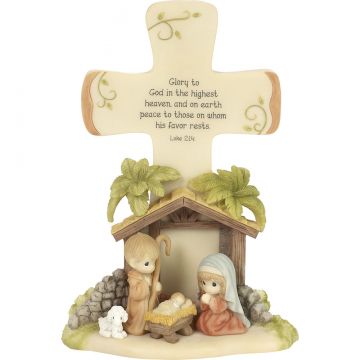Precious Moments Glory To God, Resin Nativity Cross