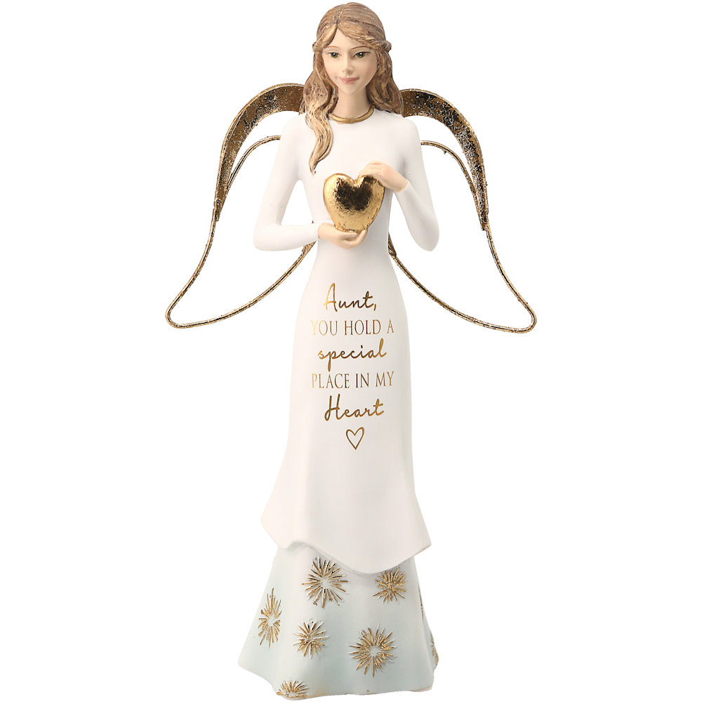 Pavilion Gift Comfort Collection Aunt Angel Holding a Heart Figurine