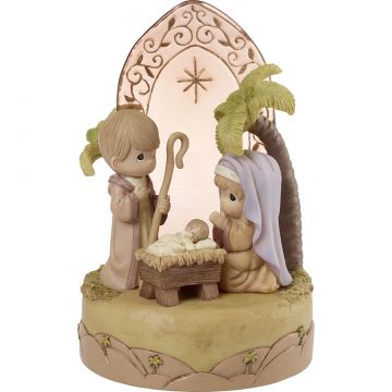 Precious Moments Unto Us A Child Is Born Nativity Musical