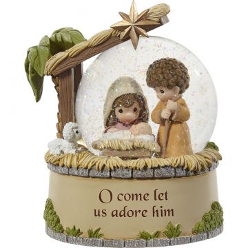 Precious Moments O Come Let Us Adore Him Nativity Snow Globe