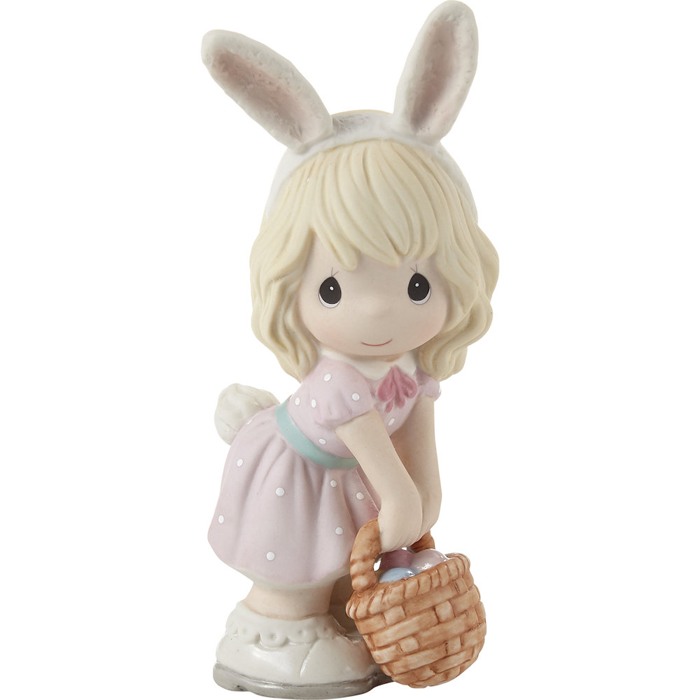 Precious Moments Wishing You A Hoppy Easter Girl Figurine