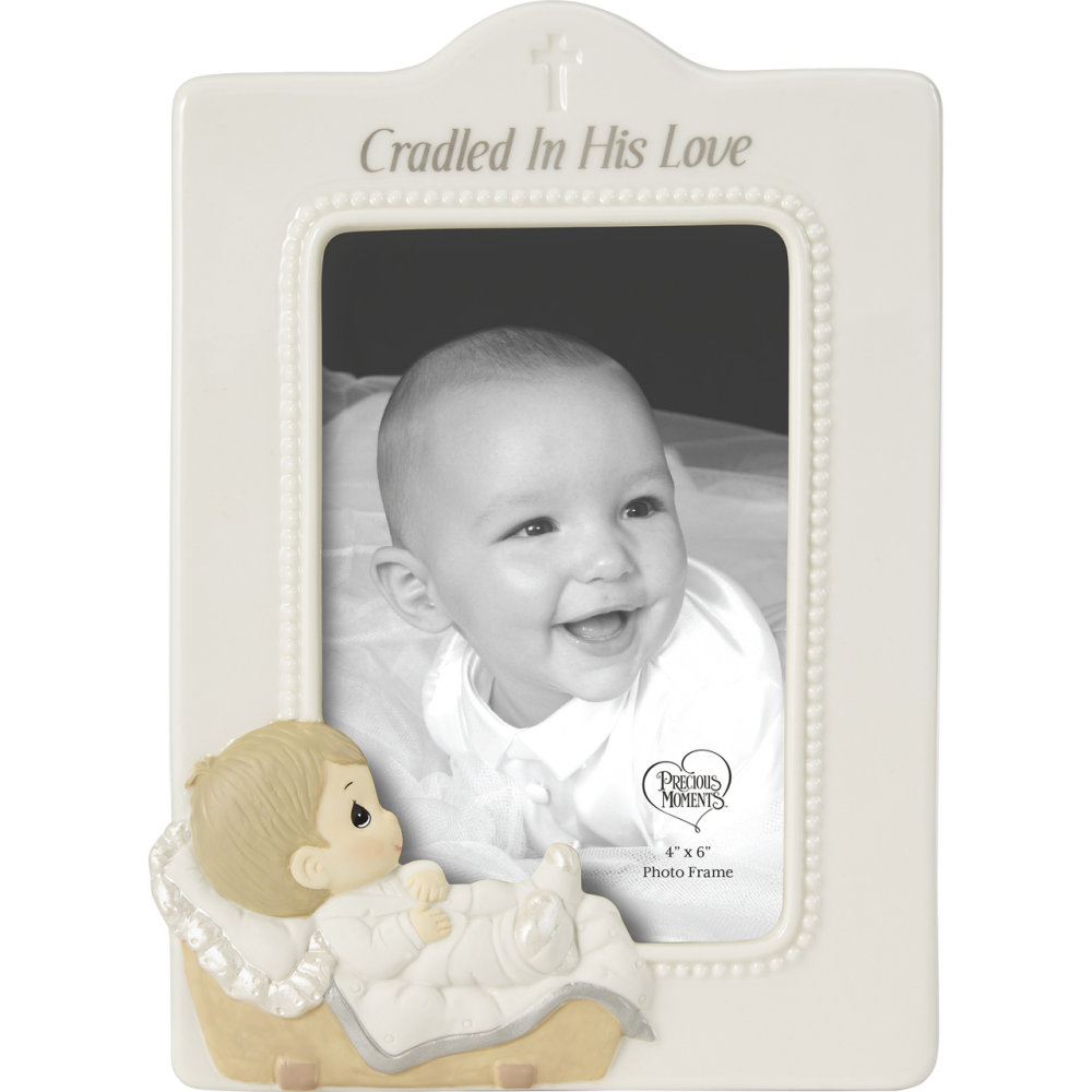 Precious Moments Cradled In His Love Boy Photo Frame
