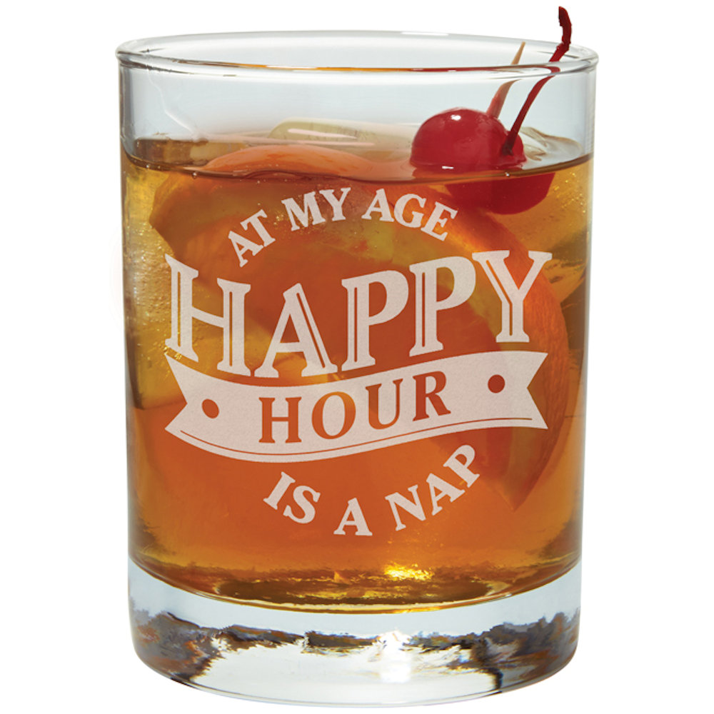 Carson Home Accents Happy Hour 12oz Rocks Glass