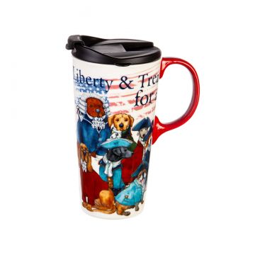 Evergreen Cypress Home Liberty & Treats For All 17 oz Travel Cup