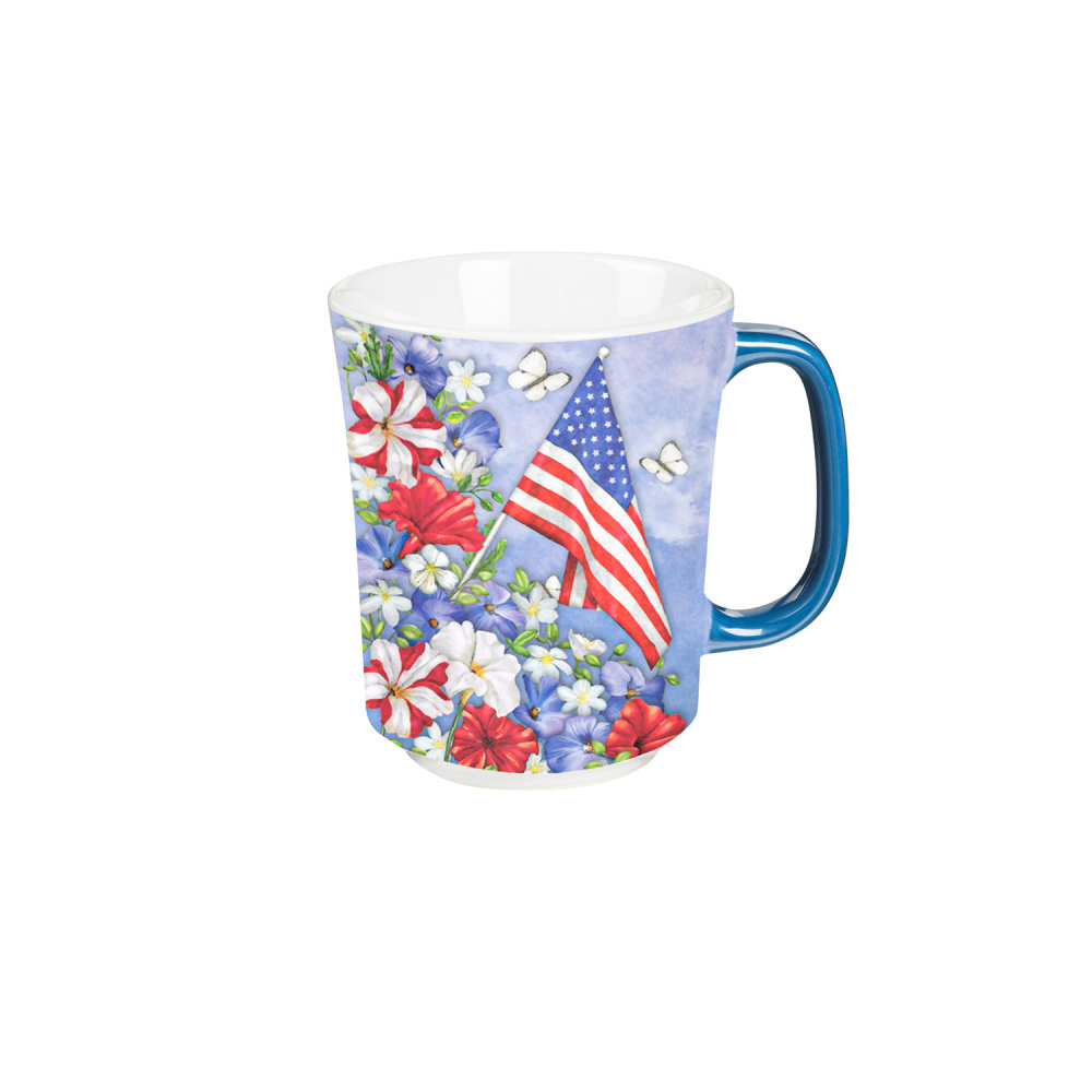 Evergreen Cypress Home Cup of Awesome Patriotic 14oz Ceramic Mug
