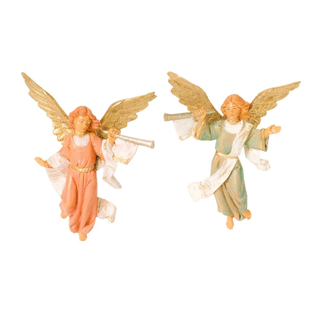 Fontanini 5" Scale Set of Angels Trumpeting Nativity Figurines