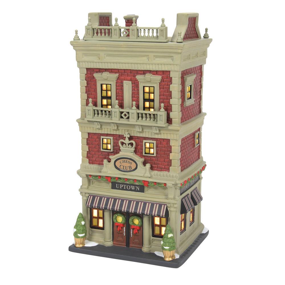 Department 56 Christmas In The City Uptown Chess Club Lighted Building