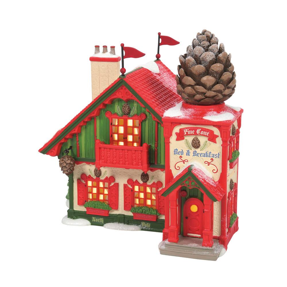 Department 56 North Pole Series Pine Cone Bed & Breakfast