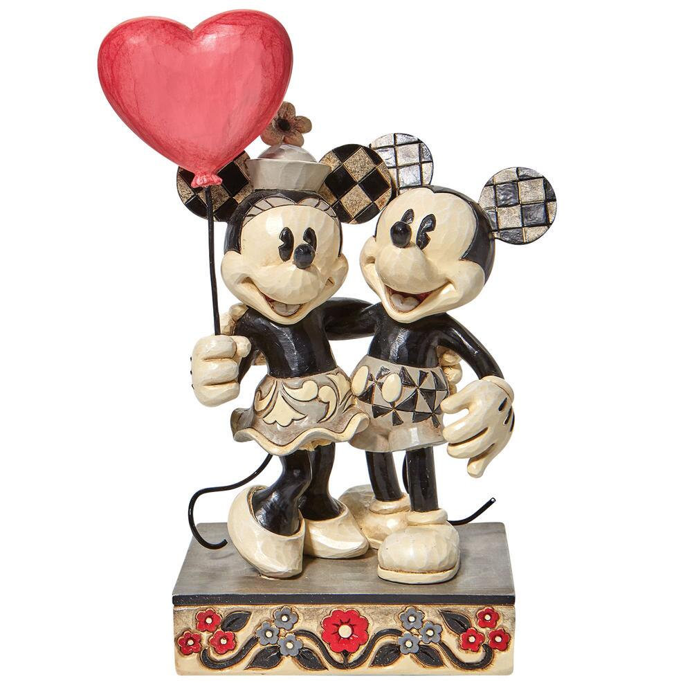 Heartwood Creek Disney Mickey and Minnie with Heart Balloon