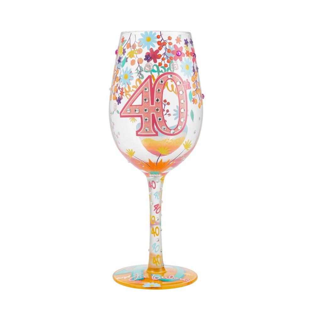 Lolita Happy 40th Birthday Wine Glass
