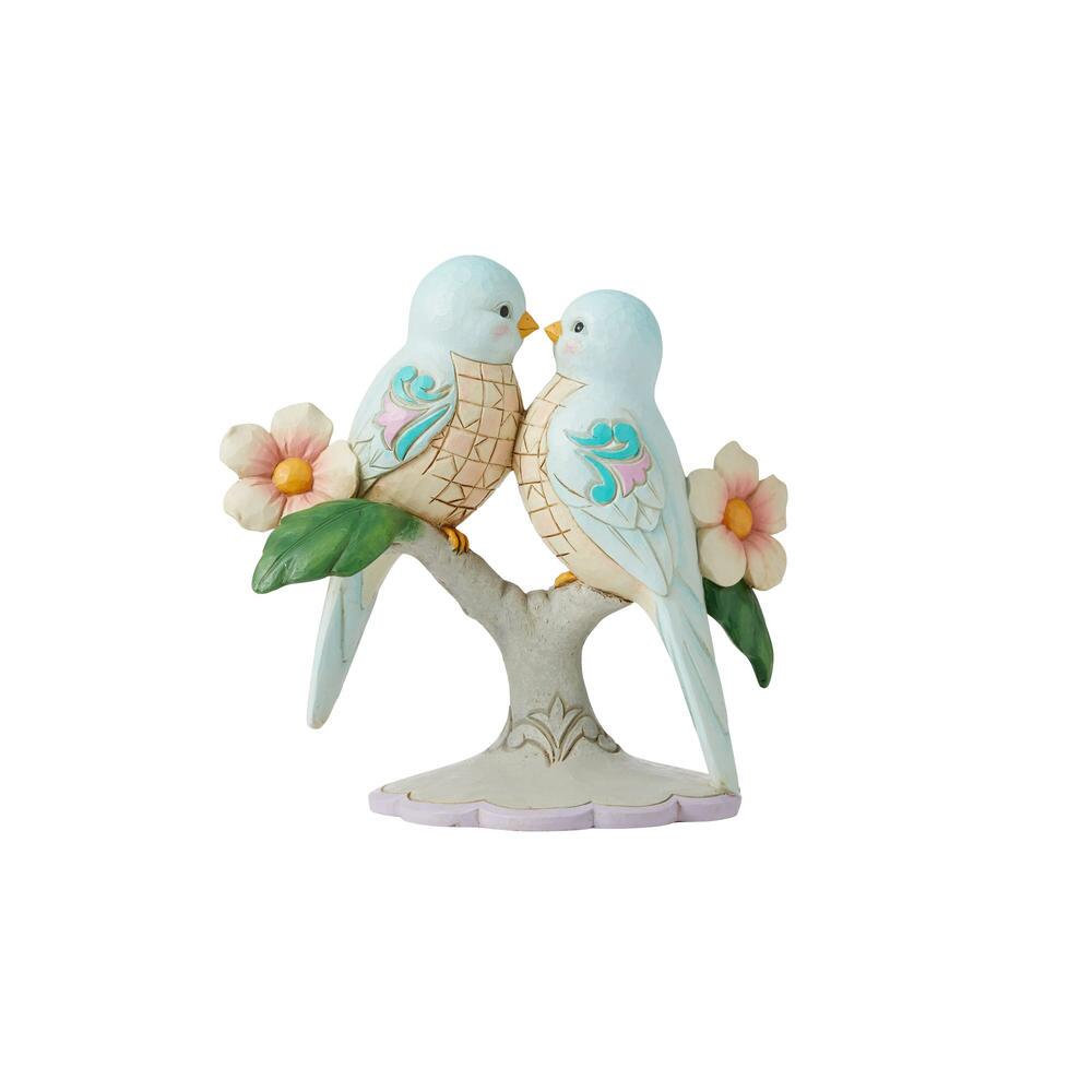 Heartwood Creek Perfect Harmony - Lovebirds on Floral Branch Figurine