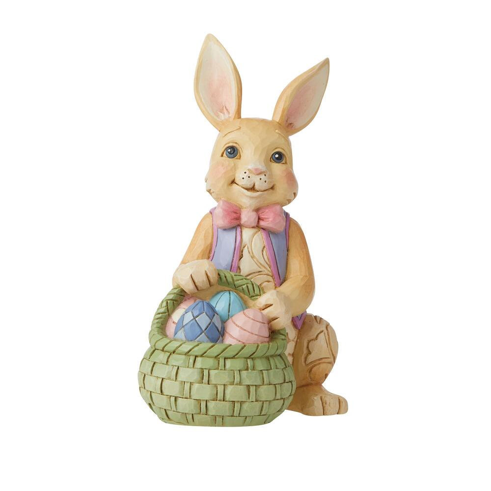 Heartwood Creek Mini Bunny with Easter Basket Figurine