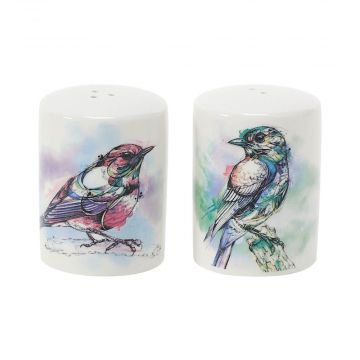 Abby Diamond Watercolor Collection Birds Salt & Pepper Shakers