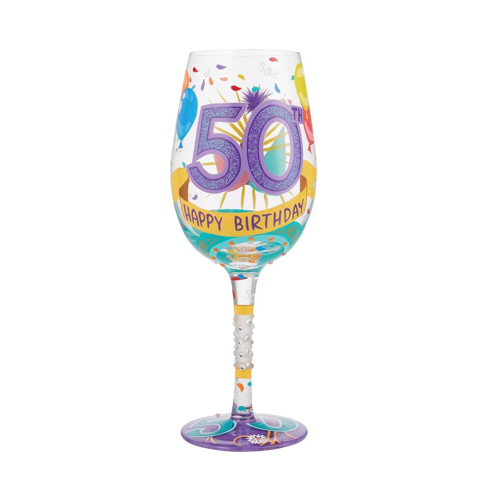 Lolita Happy 50th Birthday Wine Glass