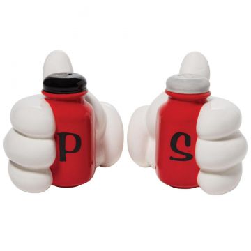 Department 56 Disney Mickey Hands Salt and Pepper Shakers, Set of 2