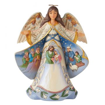 Heartwood Creek Nativity Angel with Robe Scene Figurine