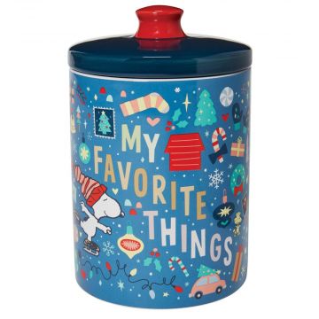 Department 56 Peanuts Christmas Cookie Canister