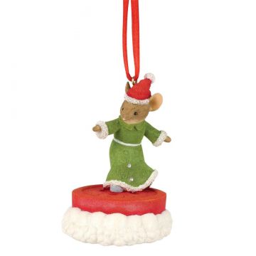 Tails with Heart Christmas Button Boarder Ornament