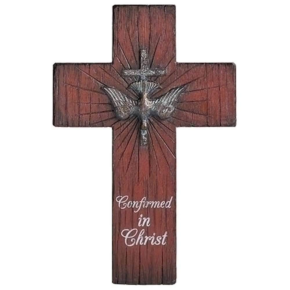 Inc NEW Small 5" Wooden Cross: Confirmed In Christ Confirmation Roman