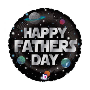 burton+BURTON 18" Happy Father's Day Galactic Foil Balloon