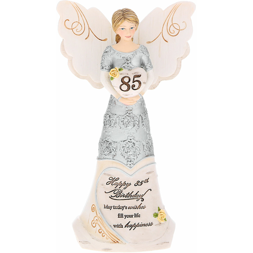Pavilion Gift Elements 85th Birthday Angel Holding Heart Figurine