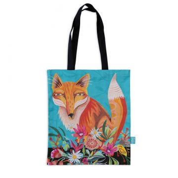 Allen Designs Fox & Flowers Tote Bag