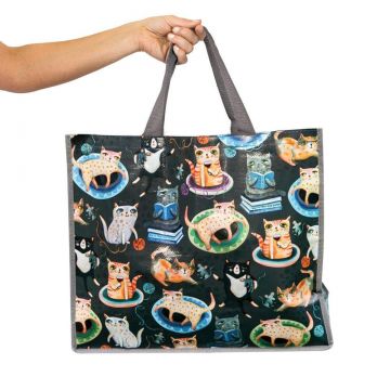 Allen Designs Crazy Cats Shopper Bag
