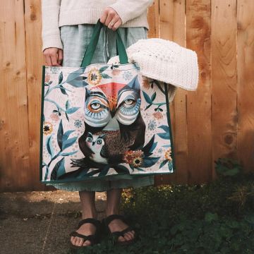 Allen Designs Owl & Owlet Shopper Bag