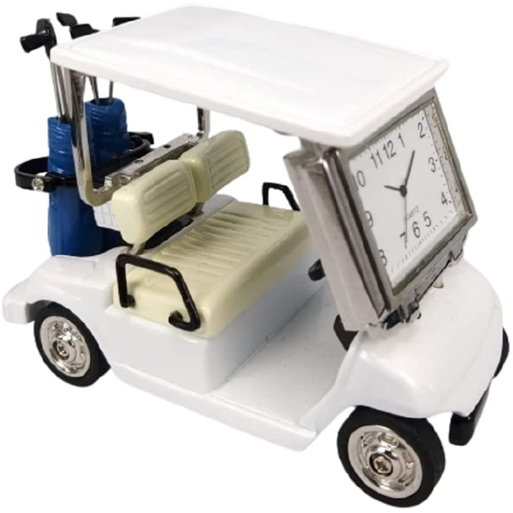 Sanis Enterprises Golf Cart Mini Desk Clock In White