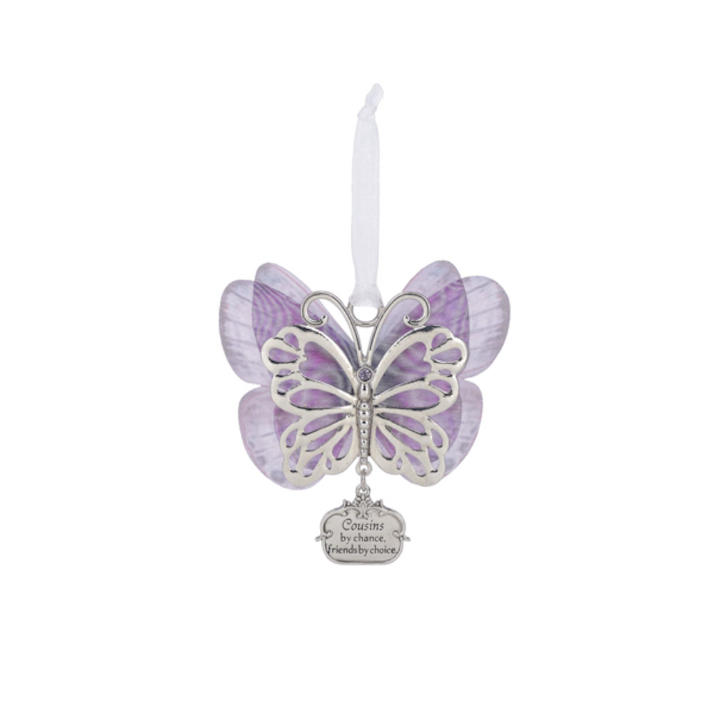 Ganz Sheer Beauty Butterfly Ornament - Cousins By Chance, Friends By