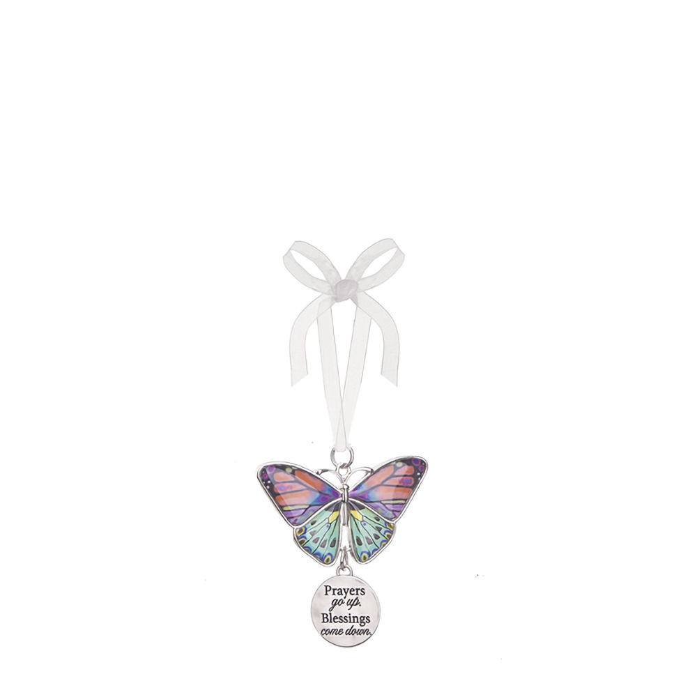 Ganz Blissful Journey Butterfly Ornament - Prayers Go Up, Blessings...