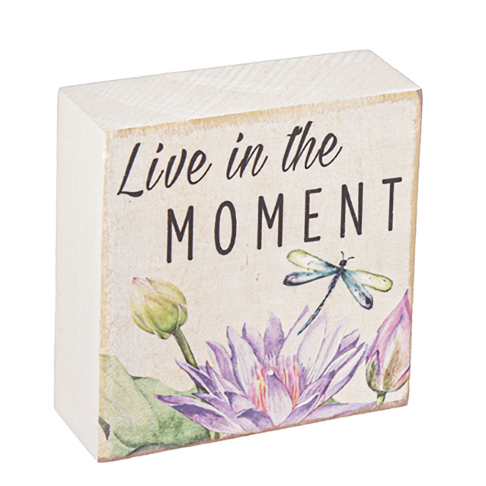 Ganz Watercolor Lilies with Dragonflies Block - The Moment
