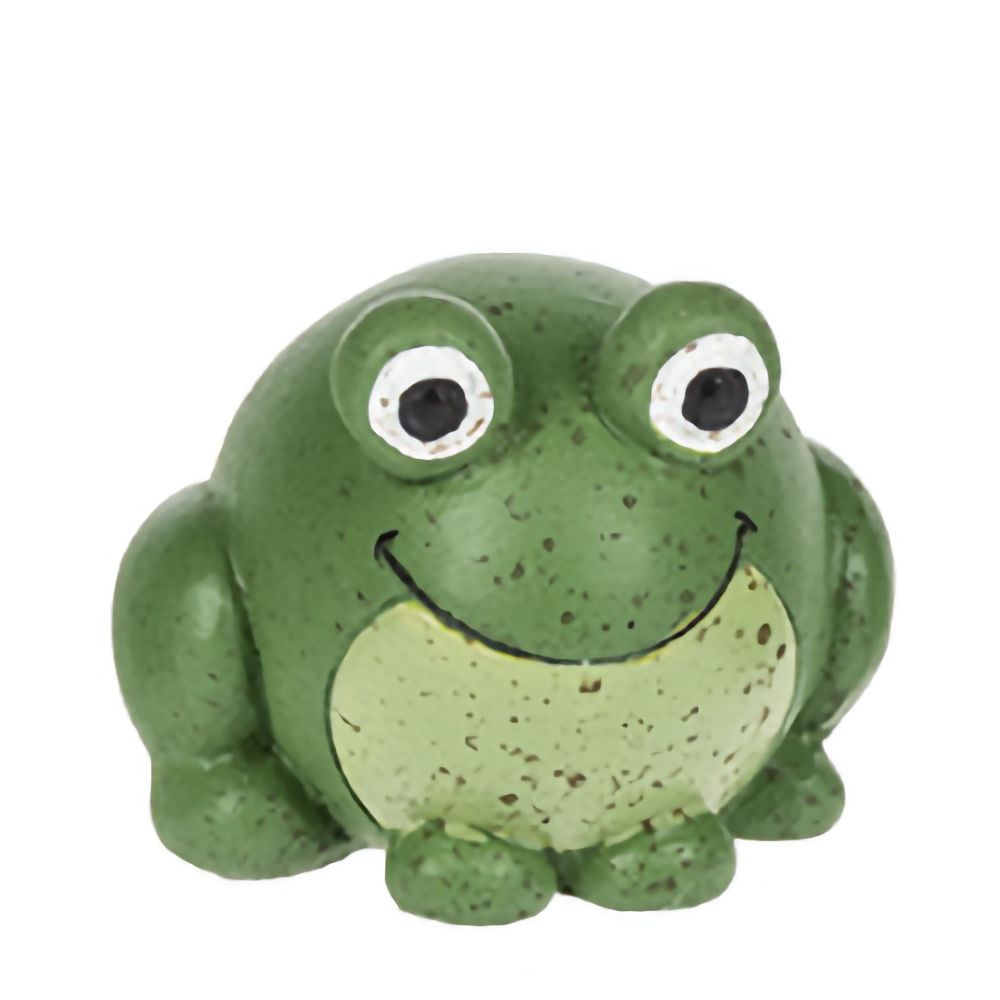 Ganz Happy Little Frog Stone - Dark Green Tall