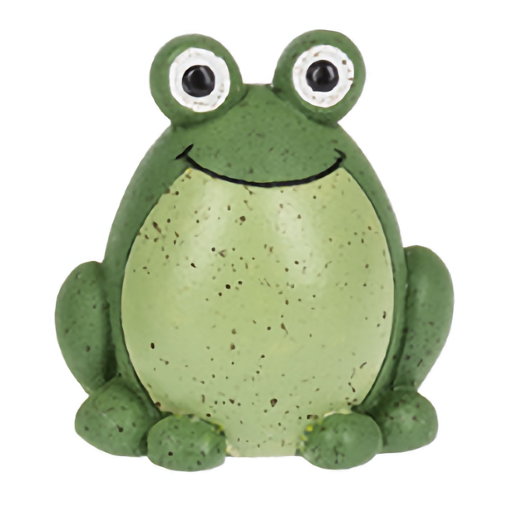 Ganz Happy Little Frog Stone - Light Green Tall