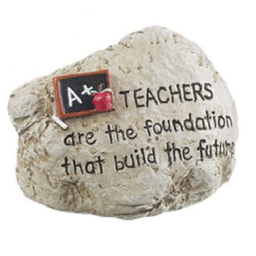 Ganz Teacher Paperweight Rock - Chalk Board
