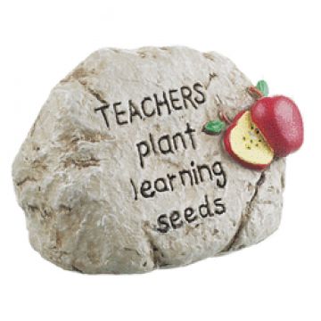Ganz Teacher Paperweight Rock - Apple