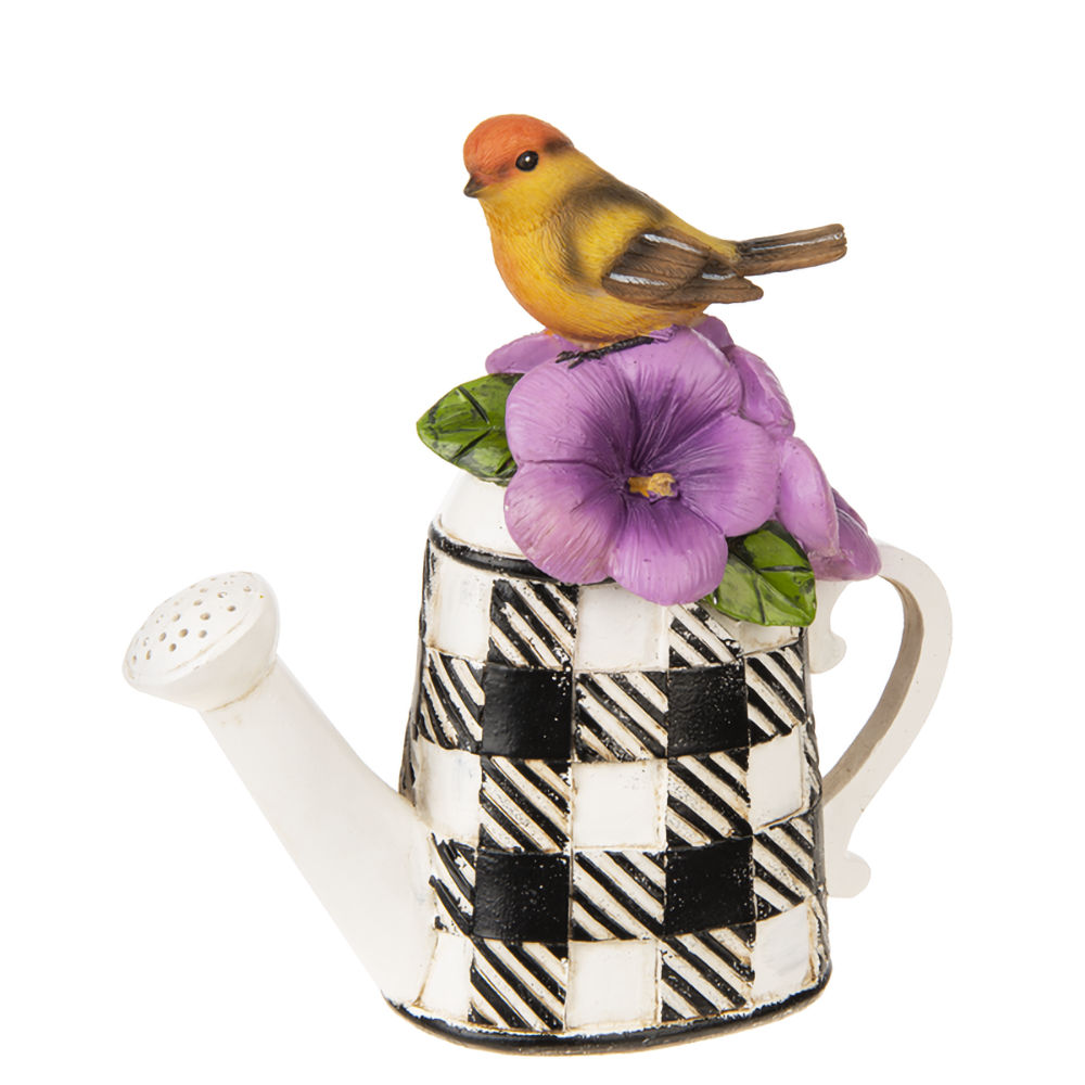 Ganz Birds & Flowers Watering Can Figurine - Purple Flower