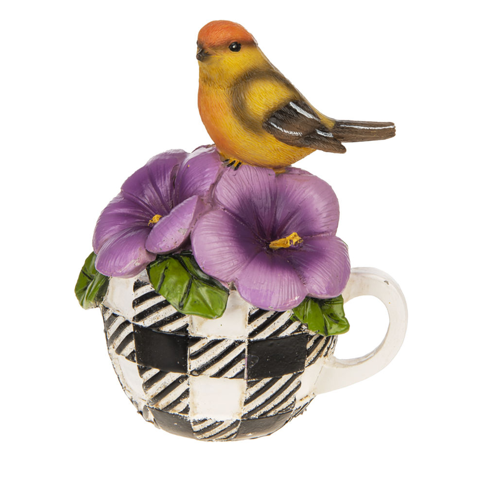 Ganz Birds & Flowers Cups Figurine - Purple Flowers