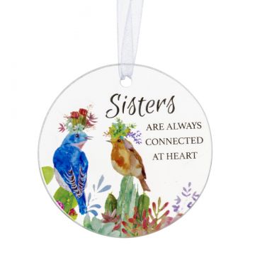 Ganz Life Is Beautiful Ornament - Sisters are always connected