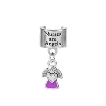 Ganz Nurses are Angels Stethoscope Charm - Purple