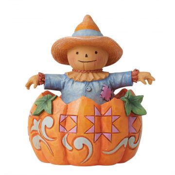 Jim Shore Heartwood Creek Pumpkin and Scarecrow Figurine