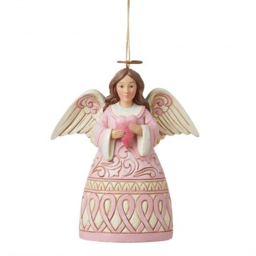 Jim Shore Heartwood Creek The Rose Angel with Heart Ornament
