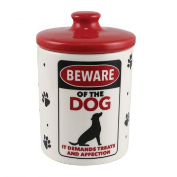 Our Name Is Mud Beware Dog Treat Jar