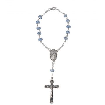 Ganz Car Charm Rosary - Light Blue