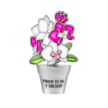 Ganz Flowershop Stained Glass "Proud To Be Y'Orchid" Figurine